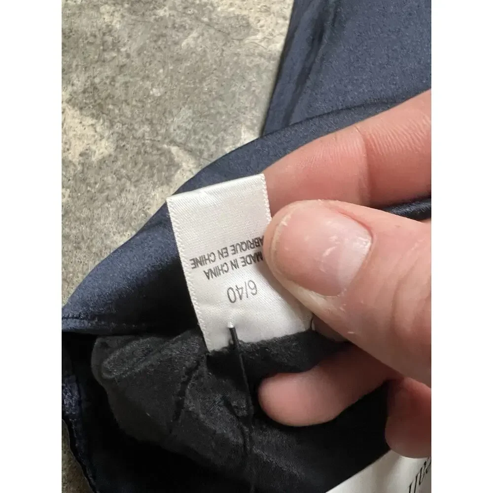 Vera Wang Blue‎ Silk Knee-Length Cocktail Dress Size 6